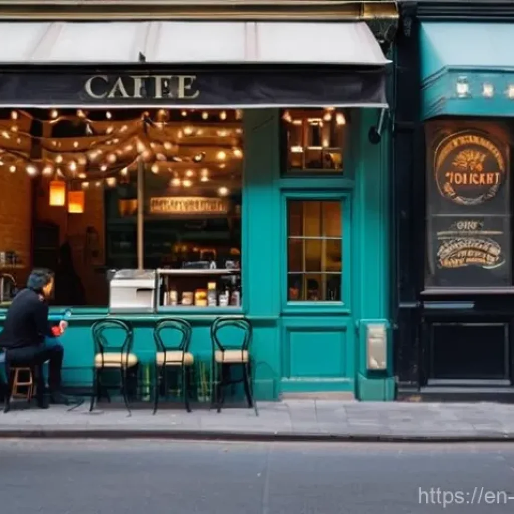 소셜 증명과 창의적 문제 해결 - **The Lure of the Crowded Cafe**
A vibrant, cinematic street scene during a bustling evening. On...