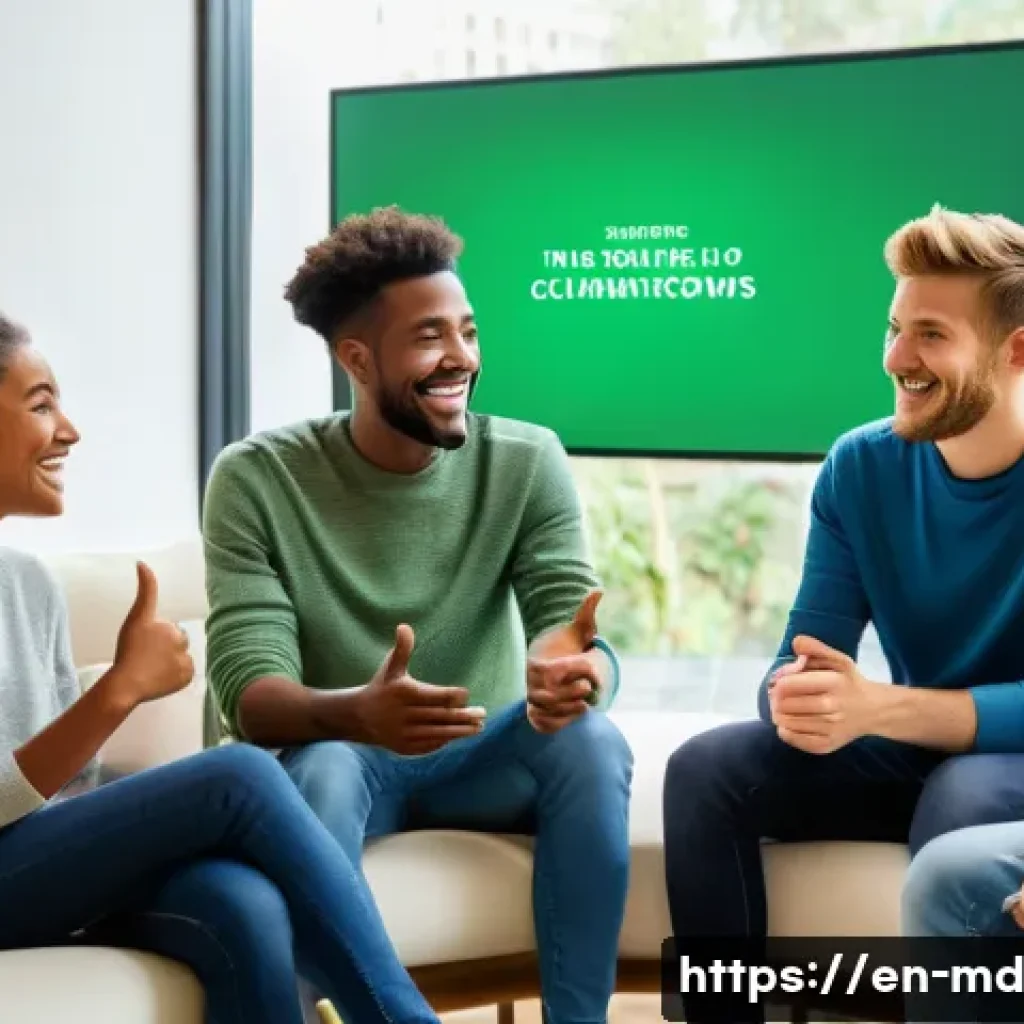 소셜 증명 활용한 온라인 커뮤니티 구축 - **Prompt: Community Reacting to Testimonials**
"A diverse group of young adults, aged 20-35, are...