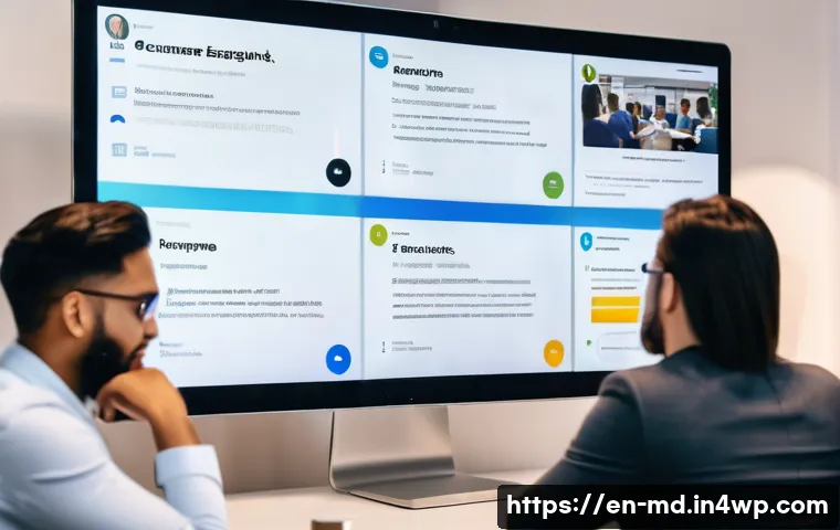 소셜 증명과 고객 중심 혁신 전략 - A modern digital marketing office scene showing a diverse team of professionals gathered around a la...