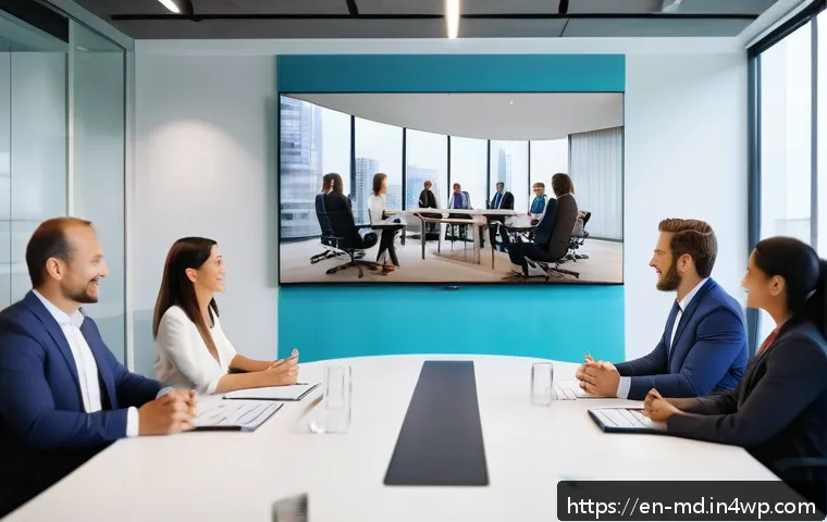 소셜 증명으로 비즈니스 파트너십 강화 - A professional business meeting scene showing diverse partners in a modern office environment, shari...